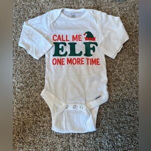 Custom Handmade Elf Movie Onesie 3-6m | NWOT | Christmas Baby Outfit 🎄